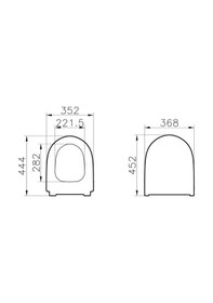 Resim VitrA Sento İnce Klozet Kapağı Beyaz 130-003R009 