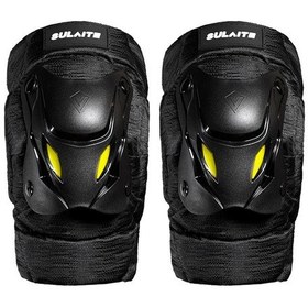 Resim Sulaıte Motosiklet Koruyucu Binici Rüzgar Sıcaklığı Koruyucu Dişli Sürme Ekipmanları, Renk: Siyah Dizlikler Diğer 