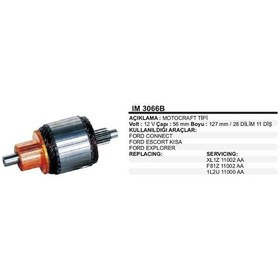 Resim Kollektör 12v 11 Diş Motograft Ford Connect / Escort Explorer 127mm Motocraft Tip 