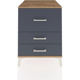 Resim Kronos Komodin 3 Çekmeceli 60X59X80 Çam-Antrasit 
