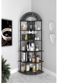 Resim Ristretto Kahve Köşesi Rafı Siyah Siyah 