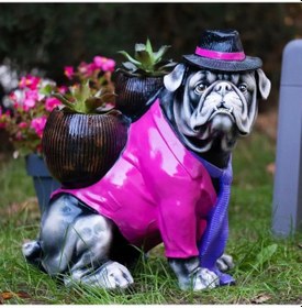 Resim By Ari Şapkalı Bulldog Saksı Bd158-3 Diğer 