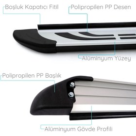 Resim Citroen C3 Aircross Yan Basamak Seti - Gri, Faba | 2017-2023 Arası 