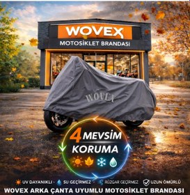 Resim Vespa Primavera 125 S Arka Çanta Uyumlu Motosiklet Brandası Su Geçirmez Branda,örtü,gri 
