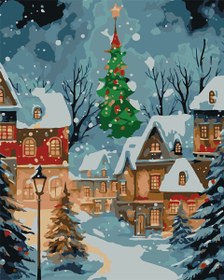 Resim Sayılarla Boyama Seti - Huzurlu Noel - 80x100 