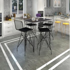 Resim Kenz Life Knsz Masa Sandalye Takımı HEM105ZENGIN Grisyh 100*070 4 Sandalye Syhsyh 