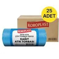 Resim Koroplast Kağıt Atık Torbası 80 x 110 cm Mavi - 10 Adet x 25 Rulo (Koli) 
