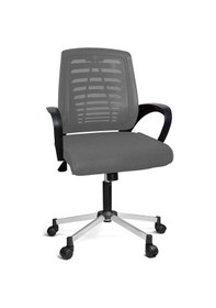 Resim Türksit Karizma File Çalişma Koltuğu Metalik Gri Boyalı Ayak Gri 