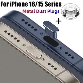 Resim Alüminyum Alaşım Uyumlu Renk Toz Tıkacı - iPhone 17/16/15 Pro Max/16 Plus ile Uyumlu, Metal Toz Tıkacı, Type-C Şarj Portu Koruyucu, Kolay Kurulum, Dayanıklı Telefon Aksesuarı 