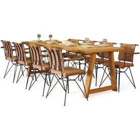 Resim Neiwel Dore Doğal Ahşap Yemek Masası-100-240 Açık Ceviz 