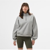 Resim Vans Loose Mock Neck Kadın Gri Sweatshirt Cement Heather 