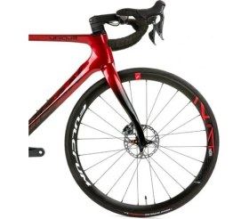 Resim Bisan Unique Dura Ace Dı2 53 cm 2X11 Kırmızı Siyah Karbon Yol Yarış Bisikleti 