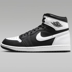 Resim Nike Air Jordan 1 Retro High Og Unisex Sneaker Hakiki Deri Bilekli Günlük Spor Ayakkabı Siyah Beyaz 