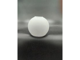 Resim Küçük Avize Camı.yuvarlak,düz Beyaz RENKTE.(ÇAP:10.00 cm -DUY YUVASI:3.00 cm )MUM Ampule Göre.(E.14) 