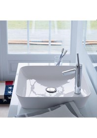Resim Duravit Lavabo Cape Cod Duraceram Batarya Banklı Çanak 46 x 46 CM 