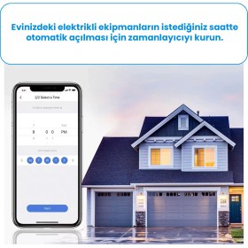 Resim Meross Wi-Fi Uzaktan Kontrollü Akım Korumalı Suya Karşı Dayanıklı Akıllı 2'li Dış Alan Prizi 