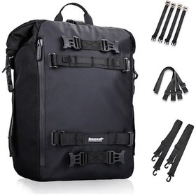 Resim Sones Rhinowalk Çok Fonksiyonlu Motosiklet Arka Koltuk Çantası Kombinasyonu Arka Raf Pannier, Renk: Siyah 20l 