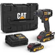 Resim Cat DX71 18 Volt 2.0Ah Li-ion Çift Akülü 215 NM Kömürsüz Profesyonel Şarjlı Darbeli Tornavida 