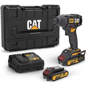 Resim Cat DX71 18 Volt 2.0Ah Li-ion Çift Akülü 215 NM Kömürsüz Profesyonel Şarjlı Darbeli Tornavida 