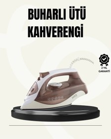 Resim Universal Buharlı Ütü 2200w Seramik Taban 300 Ml Kahverengi Dikey Ütüleme 