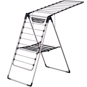 Resim Teknor Siyah Kurutmalık Çamaşır Kurutma Askılığı Kalın Borulu Mandal Sepetlı 