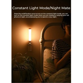 Resim Duvar Aplik LED Şarjlı Lamba Hareket Sensörlü Manyetik 360 Işık Merdiven Banyo Aplik Beyaz 