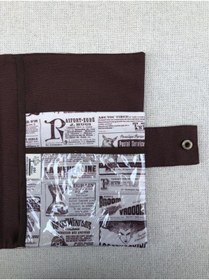Resim OBİDEV VİNTAGE GAZETE DESEN ORGANİZER ÇANTA 