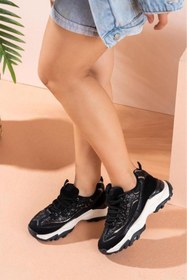 Resim Genel Markalar Aycn Shoes Kadın Spor Bağcıklı Troklu Spor Ayakkabı Marjin 