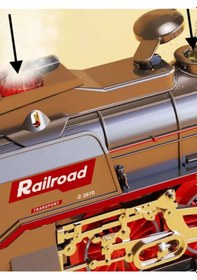 Resim Tren 151 Cm Çantalı Elektrikli Yüksek Hızlı Tren Demiryolu Simülasyon Sesi Buharlı Oyuncak Eğitici 