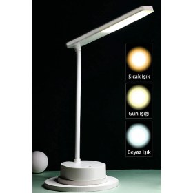 Resim Gampus 3 Kademeli LED Lamba Masa Için Kitap Okuma Gece Lambası Ayarlanabilir 