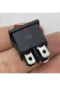 Resim Ic-119 Mini Işıklı Anahtar 4p Siyah + Kırmızı Işık 