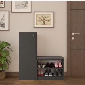 Resim Asra Trend Antrasit Ayakkabılık A-18 Çok Renkli 