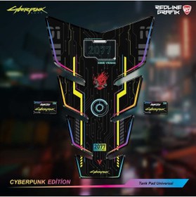 Resim Redline Grafik Cyberpunk Tank Pad Motorsiklet Universal Özel Seri Special Edition 