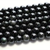 Resim Doğal Obsidyen Boncukları, Gökkuşağı Rengi, Pürüzsüz Yuvarlak, Gevşek Taş, 36.83cm Tel, Kendin Yap Bileklik, Takı Yapımı, Hediye Fikri 