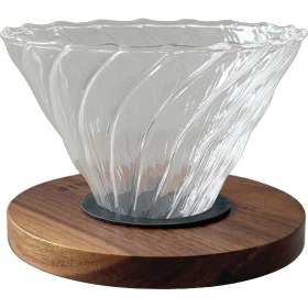 Resim Encounter V60 Brewing Coffee Dripper Home Cafe Taşınabilir Ahşap Taban İçin Kullanımı Basit (Yurt Dışından) 
