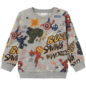 Resim Name It Marvel Gri-melanj Erkek Çocuk Sweatshirt 13221166 001 Gri Melanj 