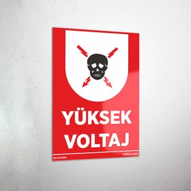 Resim Yüksek Voltaj Levhası - 35x50 cm / Kompozit 