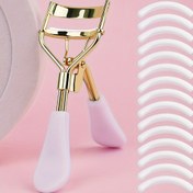 Resim 1 Taşınabilir Kirpik Kıvırıcı ve 15 Silikon Ped, Paslanmaz Çelik Kirpik Kıvırıcı, Kirpiklere Zarar Vermeyen, Kirpik Uzatma için Kullanılır, Kirpikleri Kıvırma Aracı, Erkekler ve Kadınlar için Uygun 