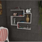 Resim Dekorister Porto Duvar Rafları Beyaz 