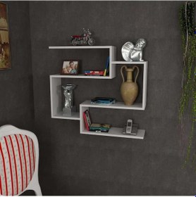 Resim Dekorister Porto Duvar Rafları Beyaz 