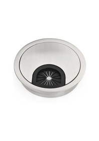 Resim Padalink Zink Alaşımı Bilgisayar Masası Kablolu Delik Kapak, 60mm Açılış, Kalınlaşmış Tel Kutusu, Fırçalı Finish 