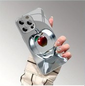 Resim Willowhaven Karışık Renk 1 iPhone Uyumlu 14 İçin Hd Kristal Elma Desenli Cam Telefon Kılıfı Lens Koruma 