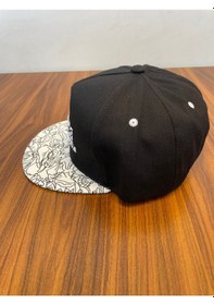 Resim Normal Nakışlı Hiphop Snapback Rapper Basket Unisex Cap Şapka Siyah 