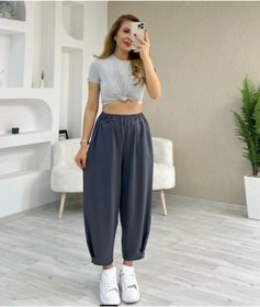 Resim Trendingsize modal dokulu şalvar tek alt 