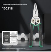 Resim Hombey Tezgah Elektrikçi İçin Çok Fonksiyonlu Testerli Kablolu Kesici-soğutucu Uçlu Pense 6-1 Multifonksiyonel, İletkenlik Testi, Dayanıklı Malzeme 