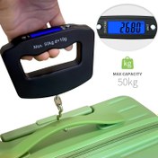 Resim 1 Adet 110lbs/50kg Dijital El Tipi Bagaj Asma Terazisi, otomotiv detaylandırma araçları için Mini Taşınabilir Elektronik Tartım Cihazı, Aydınlatmalı LCD Ekranlı Hızlı Ölçekleme, İhtiyacınız Olacak Seyahat Malzemeleri, İngilizce Noel Şükran Günü Yeni Yıl Hediyesi (Piller Dahil Değildir), Elde Tutulur Bagaj Terazisi, Valiz İçin Portatif Kilo Vermek İstasyonu, Sağlam Zeminli Bavul Terazi, Sayısal Vize Kontrolü İçin Dijital Termometre 