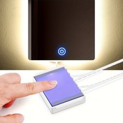 Resim Aynalı Arka Işık için Dokunmatik Kontrol LED Karartma Anahtarı, 12V 5A Aşamalı Karartma, Sabit Kablolu Güç Kaynağı, Banyo Aynası Işıkları, Dolap Altı Aydınlatma ile Uyumlu, Pilsiz - Çalışma Gerilimi ≤36V 