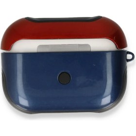 Resim Fırsatkolik Airpods 3 (3.nesil) 3in1 Kılıf - Lacivert-Kırmızı 