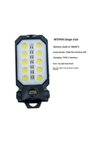Resim Reedark Usb Şarjlı Cob Çalışma Lambası - Manyetik Tutucu, Pil Göstergesi Ve 2400mah İle 100-200m Işık Mesafesi W599a 