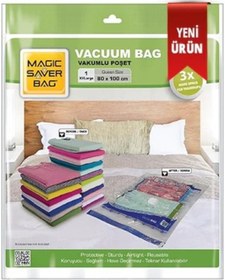 Resim Magic Saver Bag XXL Vakumlu Seyahat Poşeti 80 x 100 CM 